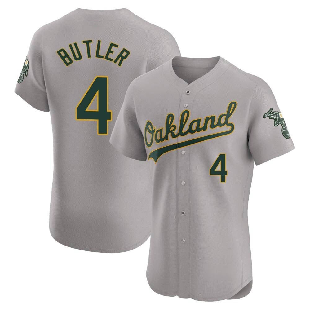 Crovyle Athletics #4 Lawrence Butler player Gray Elite Road Stitched Jersey