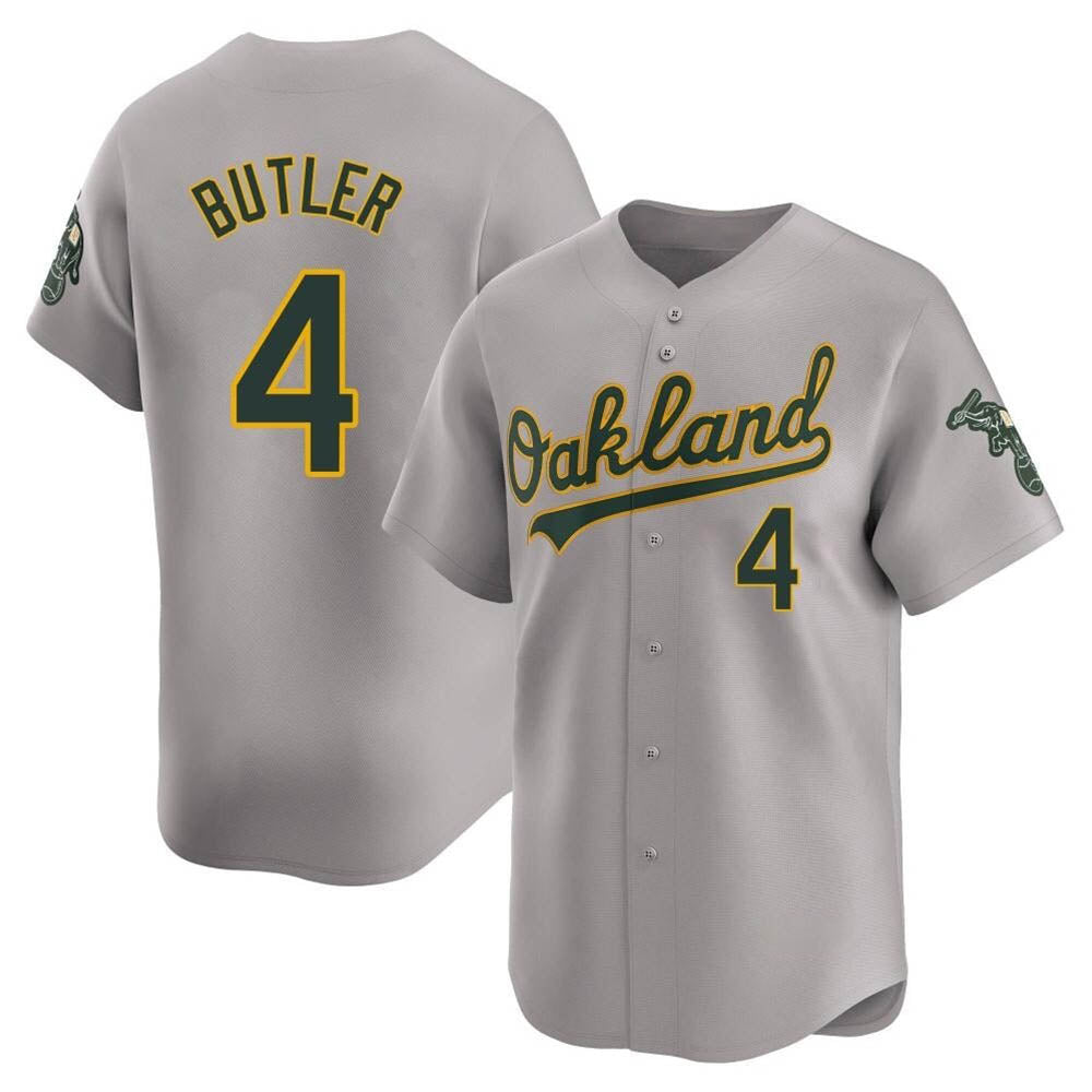 Crovyle Athletics #4 Lawrence Butler player Gray Limited Away Stitched Jersey