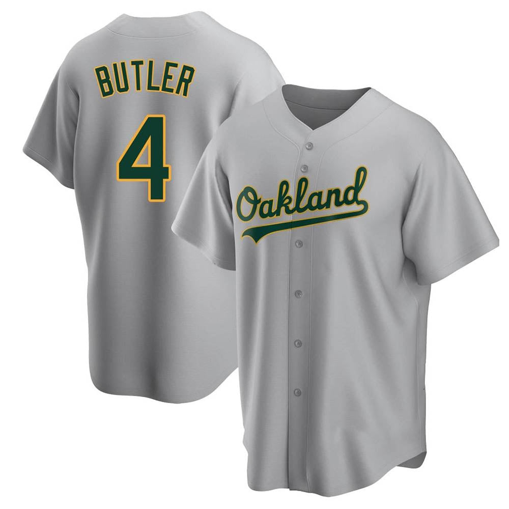 Crovyle Athletics #4 Lawrence Butler player Gray Replica Road Stitched Jersey