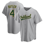 Crovyle Athletics #4 Lawrence Butler player Gray Replica Road Stitched Jersey