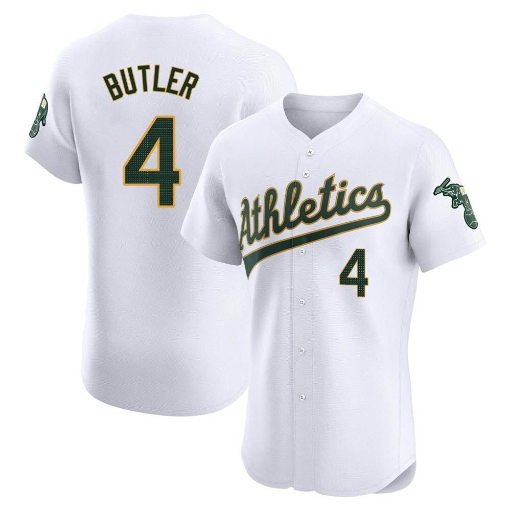 Crovyle Athletics #4 Lawrence Butler player White Elite Home Stitched Jersey