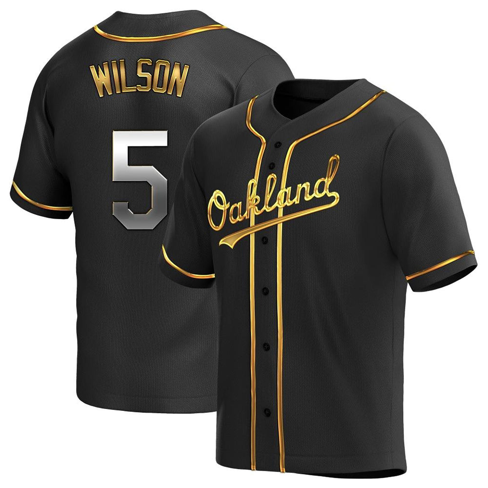 Crovyle Athletics #5 Jacob Wilson Black Golden Replica Alternate  Stitched Jersey