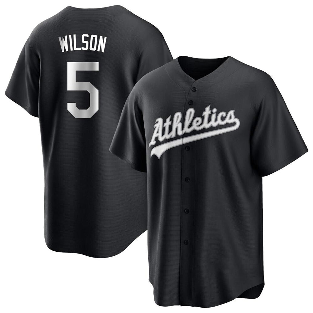 Crovyle Athletics #5 Jacob Wilson Black&White Replica Alternate Stitched Jersey
