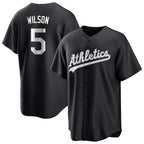 Crovyle Athletics #5 Jacob Wilson Black&White Replica Alternate Stitched Jersey