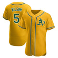 Crovyle Athletics #5 Jacob Wilson Gold Authentic Alternate Stitched Jersey