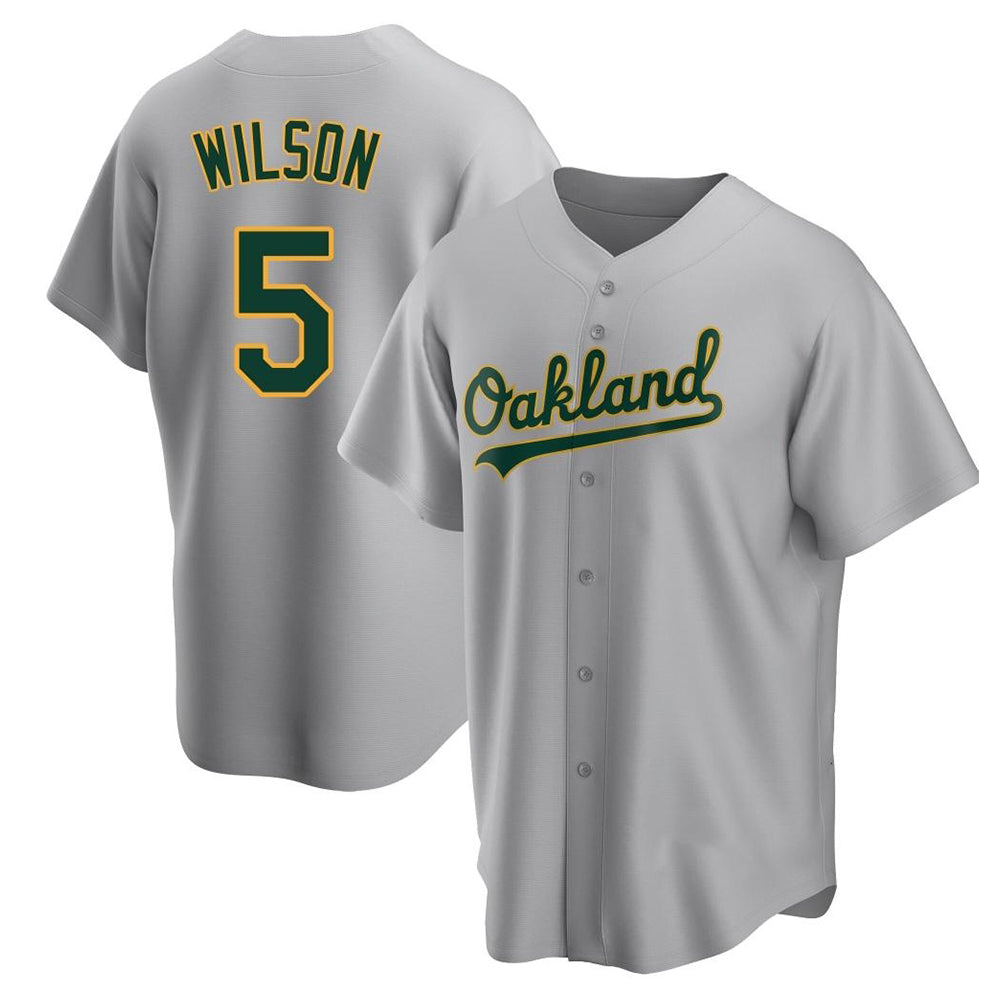 Crovyle Athletics #5 Jacob Wilson Gray Replica Road Stitched Jersey