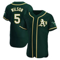 Crovyle Athletics #5 Jacob Wilson Green Authentic Alternate Stitched Jersey