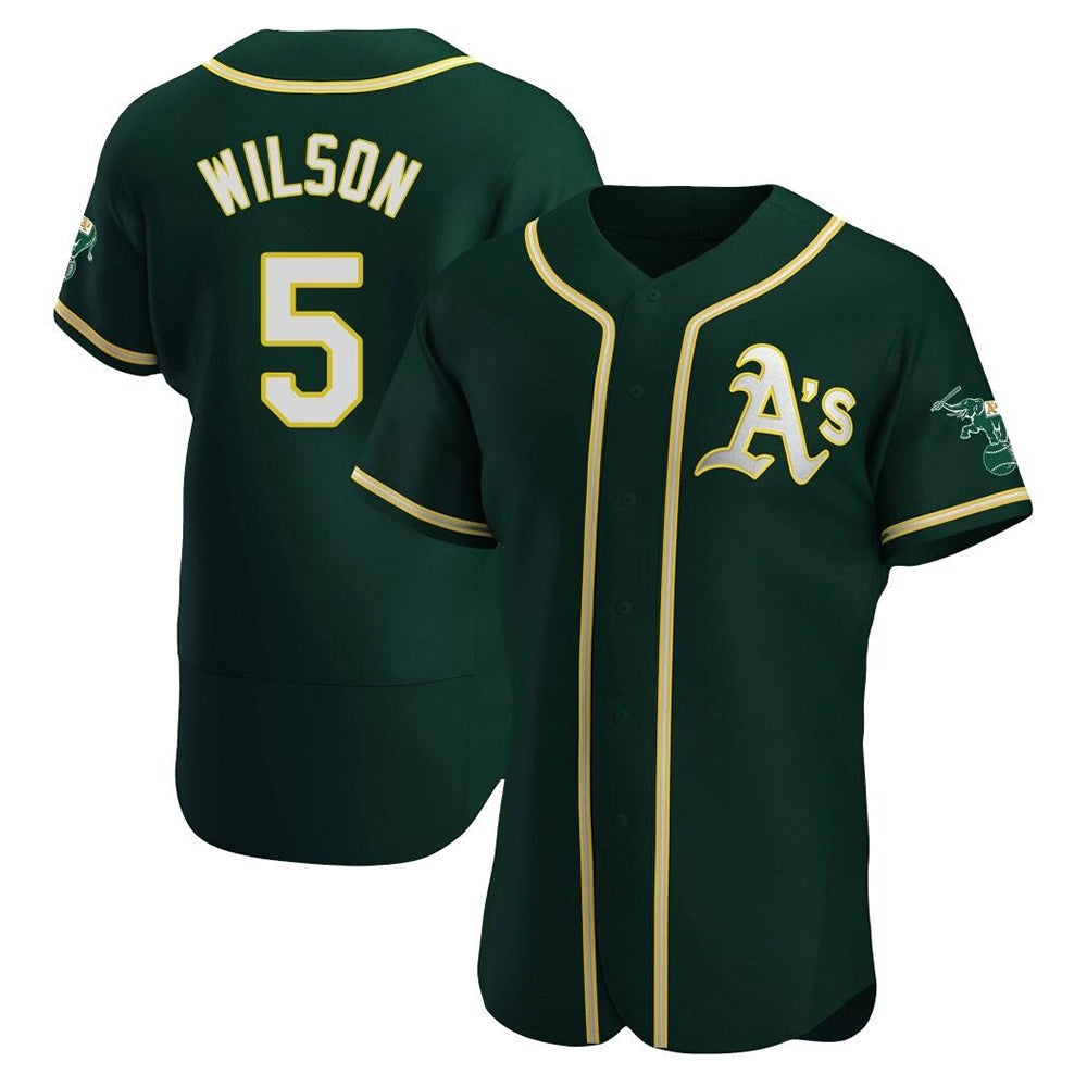 Crovyle Athletics #5 Jacob Wilson Green Authentic Alternate Stitched Jersey