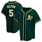 Crovyle Athletics #5 Jacob Wilson Green Replica Alternate Stitched Jersey