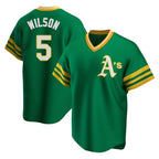 Crovyle Athletics #5 Jacob Wilson Green Replica Cooperstown Collection T shirt Stitched Jersey