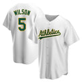 Crovyle Athletics #5 Jacob Wilson White Replica Home Stitched Jersey