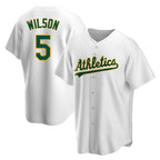 Crovyle Athletics #5 Jacob Wilson White Replica Home Stitched Jersey