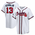 Crovyle A.Braves #13 Ronald Acuna Jr. 2025 All-Star Game Home Replica Player Jersey - White Stitched Personalized Jersey