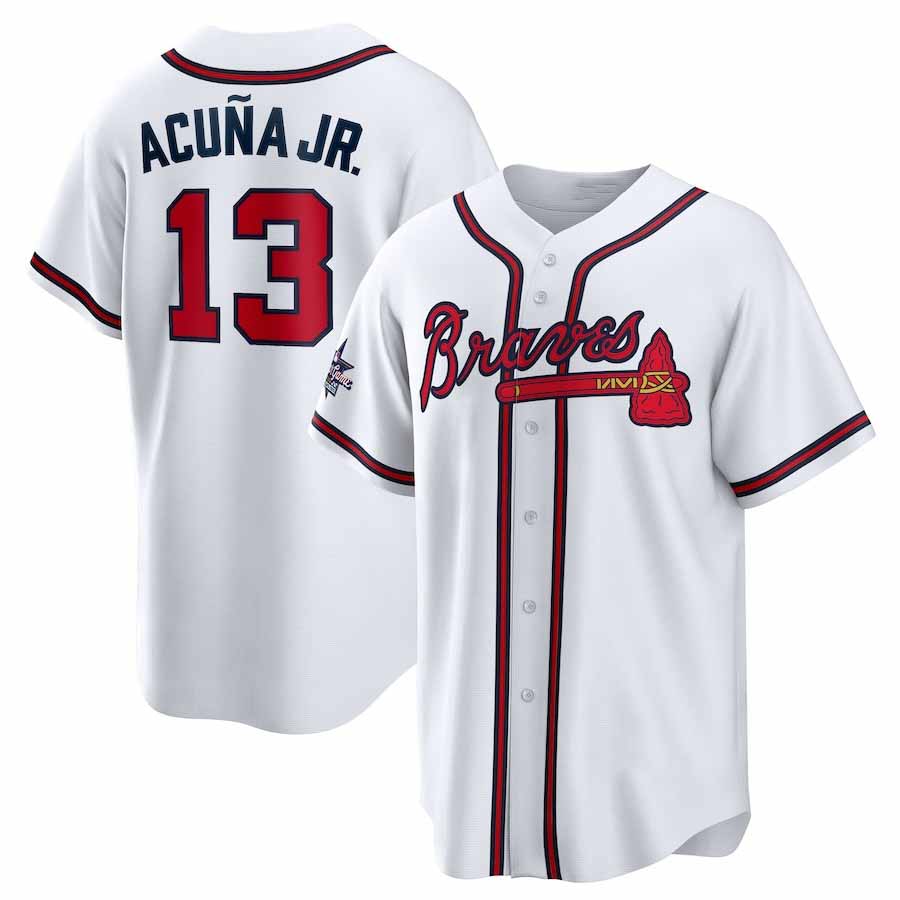 Crovyle A.Braves #13 Ronald Acuna Jr. 2025 All-Star Game Home Replica Player Jersey - White Stitched Personalized Jersey