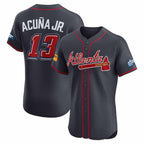Crovyle A.Braves #13 Ronald Acuna Jr. Navy 2025 Speedway Classic Alternate Elite Player Personalized Jersey