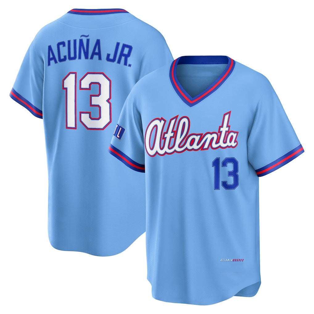 Crovyle A.Braves #13 Ronald Acuna Jr. Powder Blue 2026 City Connect Stadium Stitched Personalized Jersey