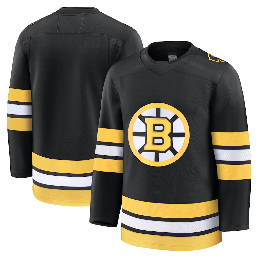 Crovyle B.Bruins Black Home Premium Stitched Jerseys