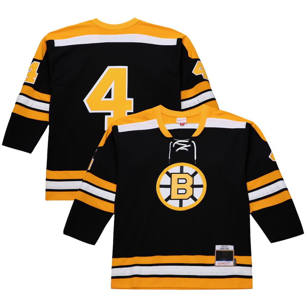 Crovyle B.Bruins #4 Bobby Orr Black 1971-72 Power Play Stitched Jerseys