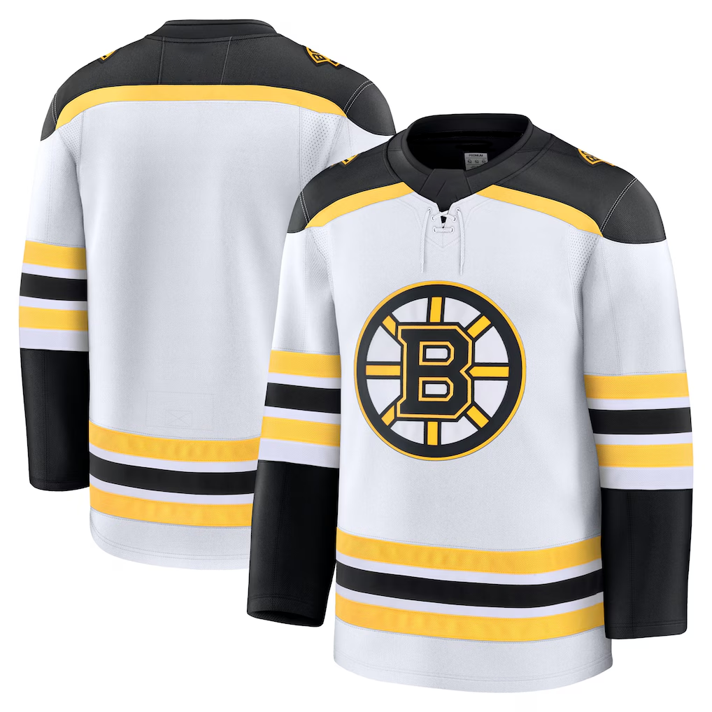 Crovyle B.Bruins White Away Premium Stitched Jerseys