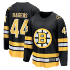 Crovyle B.Bruins #44 James Hagens Black Breakaway Stitched Jerseys