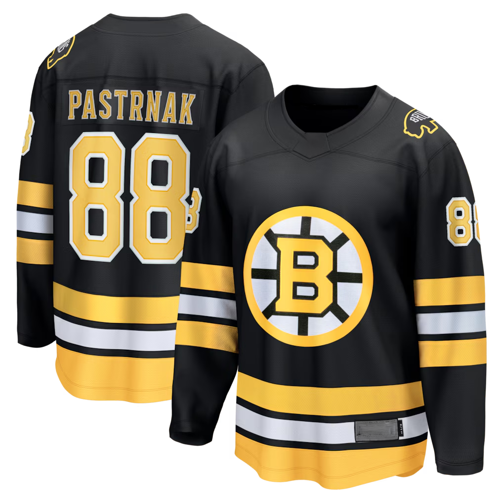 Crovyle B.Bruins #88 David Pastrnak Black Home Breakaway Stitched Jerseys