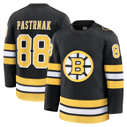 Crovyle B.Bruins #88 David Pastrnak Black Home Premium Player Stitched Jerseys