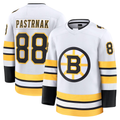 Crovyle B.Bruins #88 David Pastrnak White Away Premium Player Stitched Jerseys