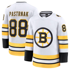 Crovyle B.Bruins #88 David Pastrnak White Away Premium Player Stitched Jerseys
