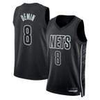 Crovyle B.Nets #8 Egor D?min  Black Swingman Jerseys - Statement Edition