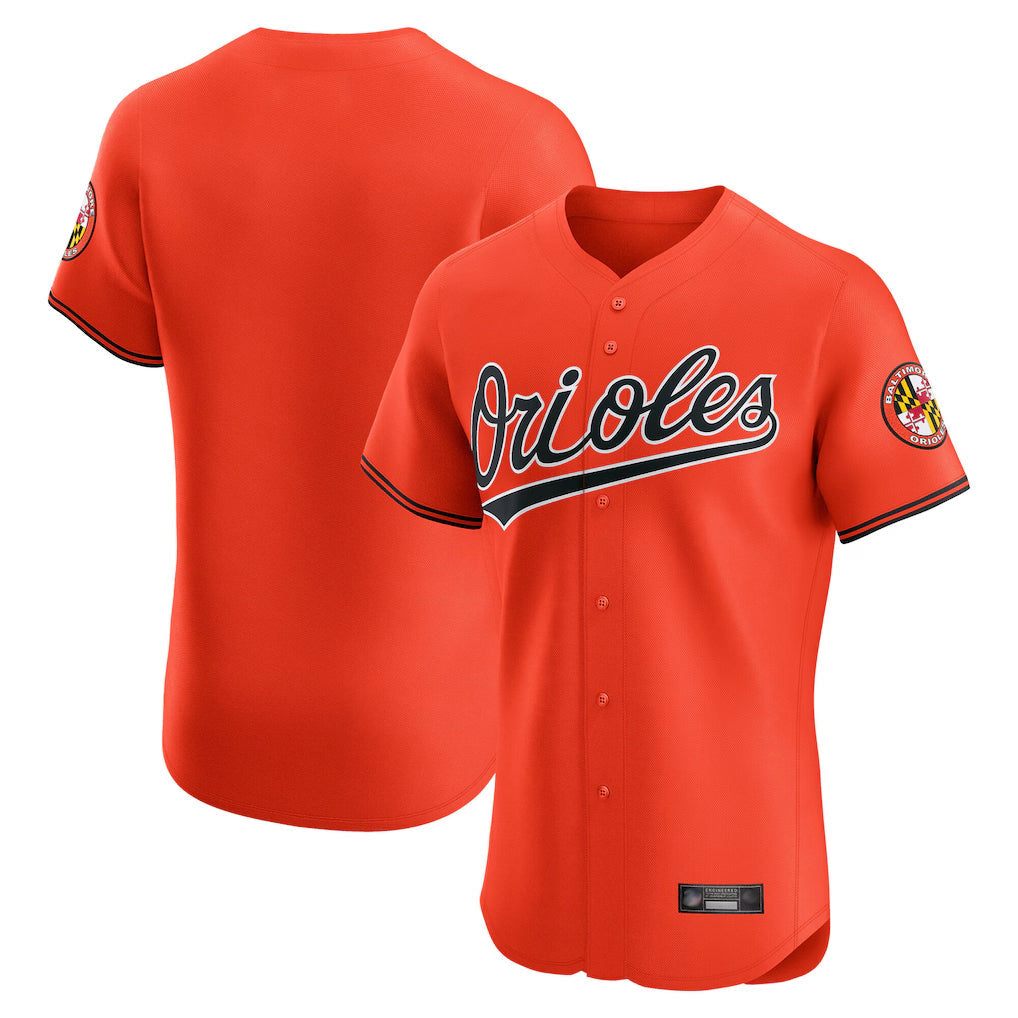 Crovyle B.Orioles Orange Limited Elite Home Game Blank Player Stitched Jerseys