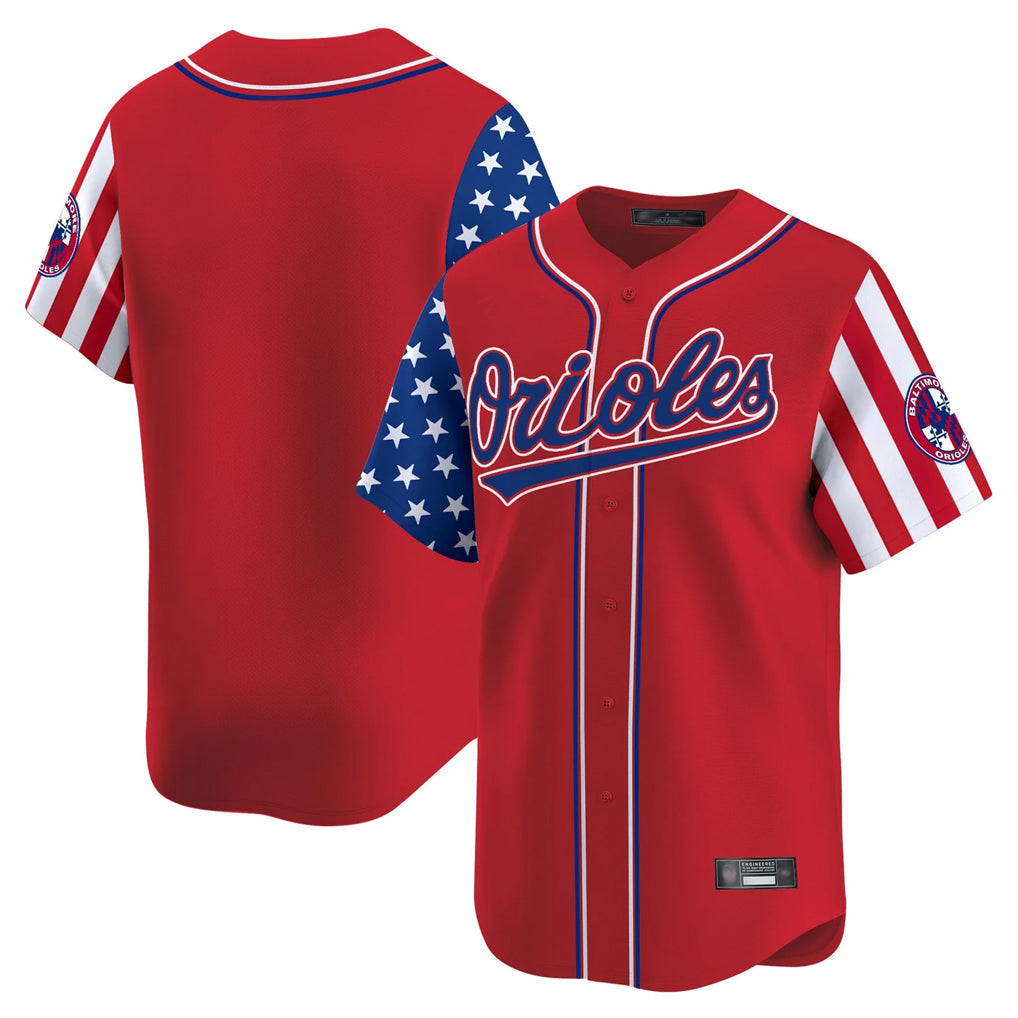 Crovyle B.Orioles Red Independence Day Vapor Premier Limited Home Game Blank Player Stitched Jerseys