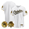 Crovyle B.Orioles White Gold 30th Anniversary of 2131 Home Game Blank Player Stitched Jerseys