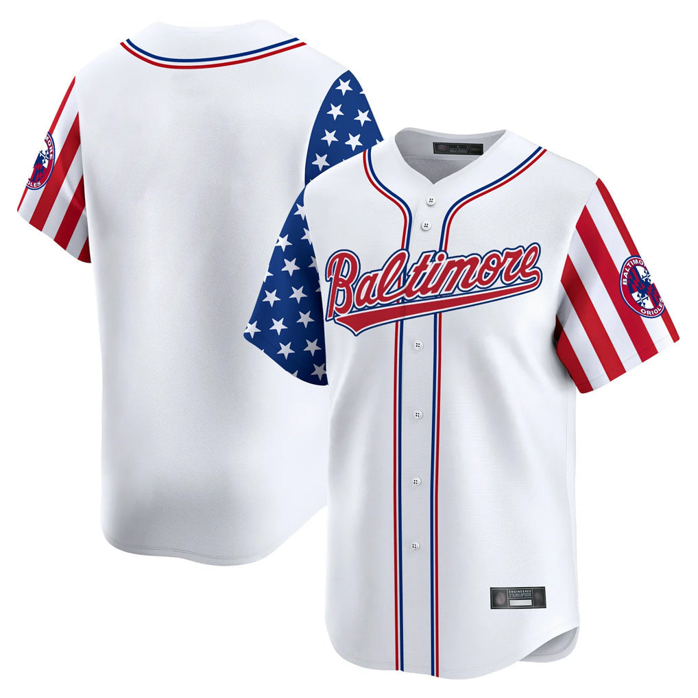 Crovyle B.Orioles White Independence Day Vapor Premier Limited Home Game Blank Player Stitched Jerseys