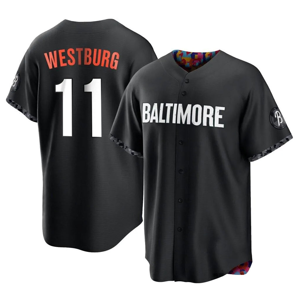 Crovyle B.Orioles #11 Jordan Westburg Player Black City Connect Home Game Stitched Jerseys