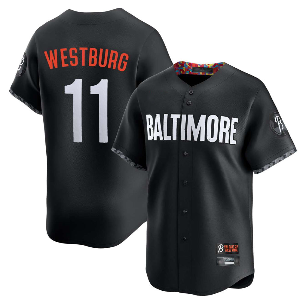 Crovyle B.Orioles #11 Jordan Westburg Player Black City Connect Limited Home Game Stitched Jerseys