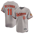 Crovyle B.Orioles #11 Jordan Westburg Player Gray Limited Home Game Stitched Jerseys