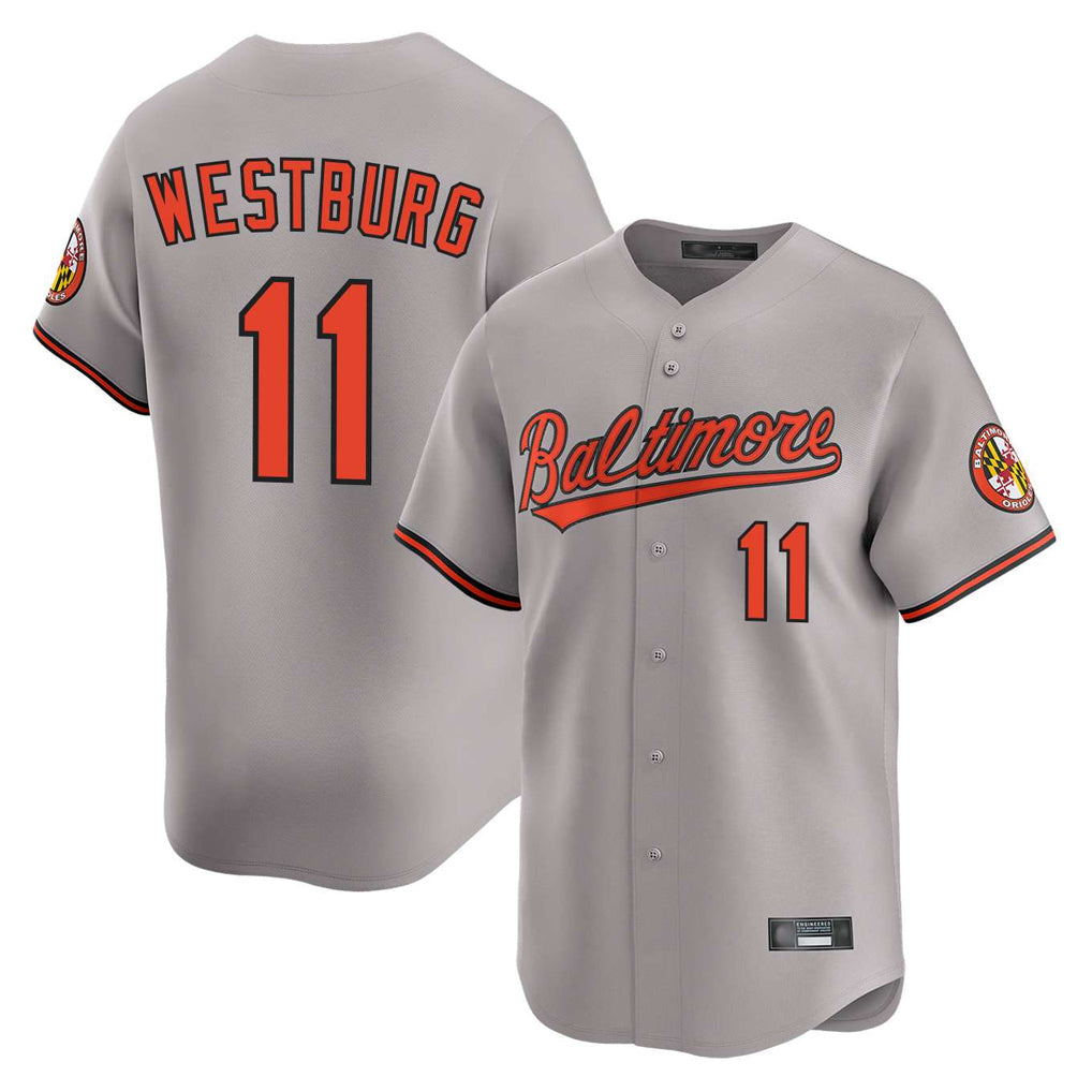 Crovyle B.Orioles #11 Jordan Westburg Player Gray Limited Home Game Stitched Jerseys