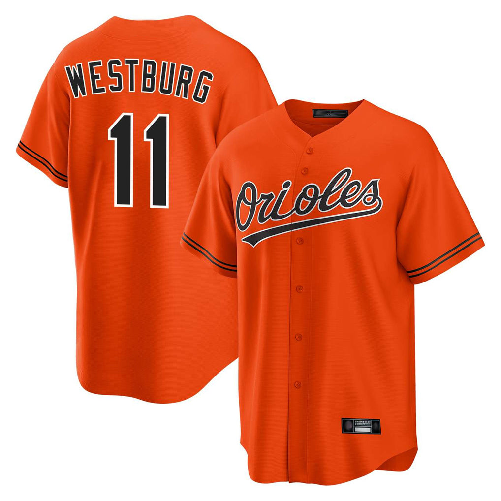 Crovyle B.Orioles #11 Jordan Westburg Player Orange Home Game Stitched Jerseys