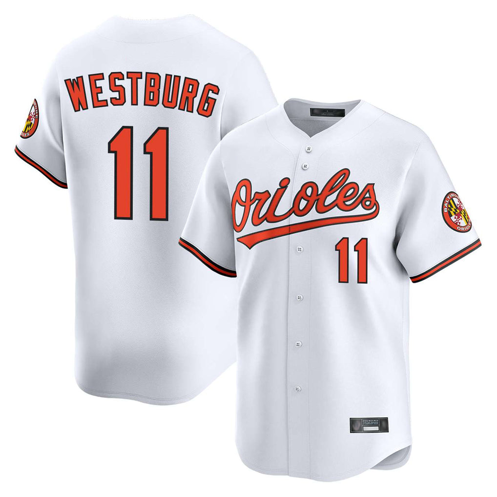 Crovyle B.Orioles #11 Jordan Westburg Player White Limited Home Game Stitched Jerseys