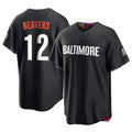 Crovyle B.Orioles #12 Dylan Beavers Player Black City Connect Home Game Stitched Jerseys