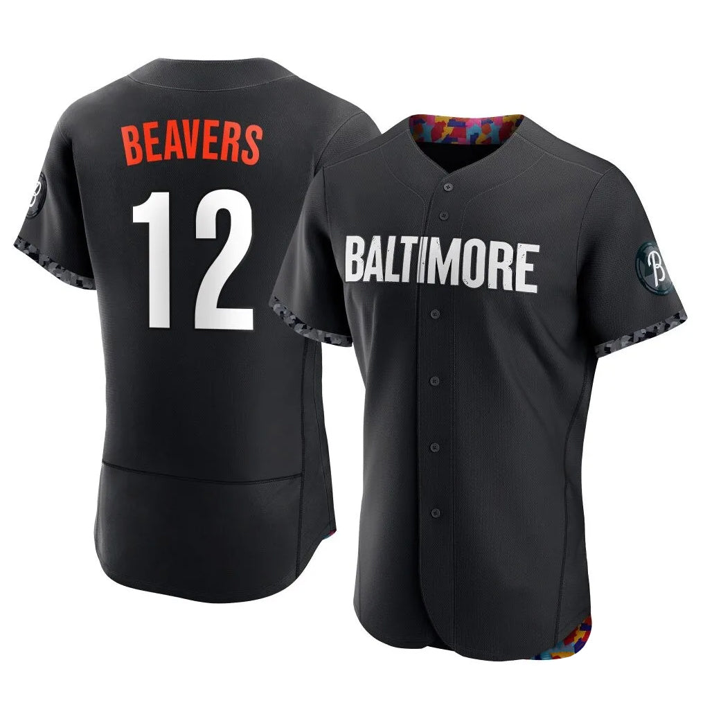 Crovyle B.Orioles #12 Dylan Beavers Player Black City Connect Limited Elite Home Game Stitched Jerseys