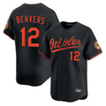 Crovyle B.Orioles #12 Dylan Beavers Player Black Limited Home Game Stitched Jerseys