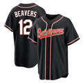 Crovyle B.Orioles #12 Dylan Beavers Player Black Out Home Game Stitched Jerseys