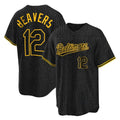 Crovyle B.Orioles #12 Dylan Beavers Player Black Snake Skin City Home Game Stitched Jerseys