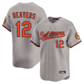 Crovyle B.Orioles #12 Dylan Beavers Player Gray Limited Home Game Stitched Jerseys