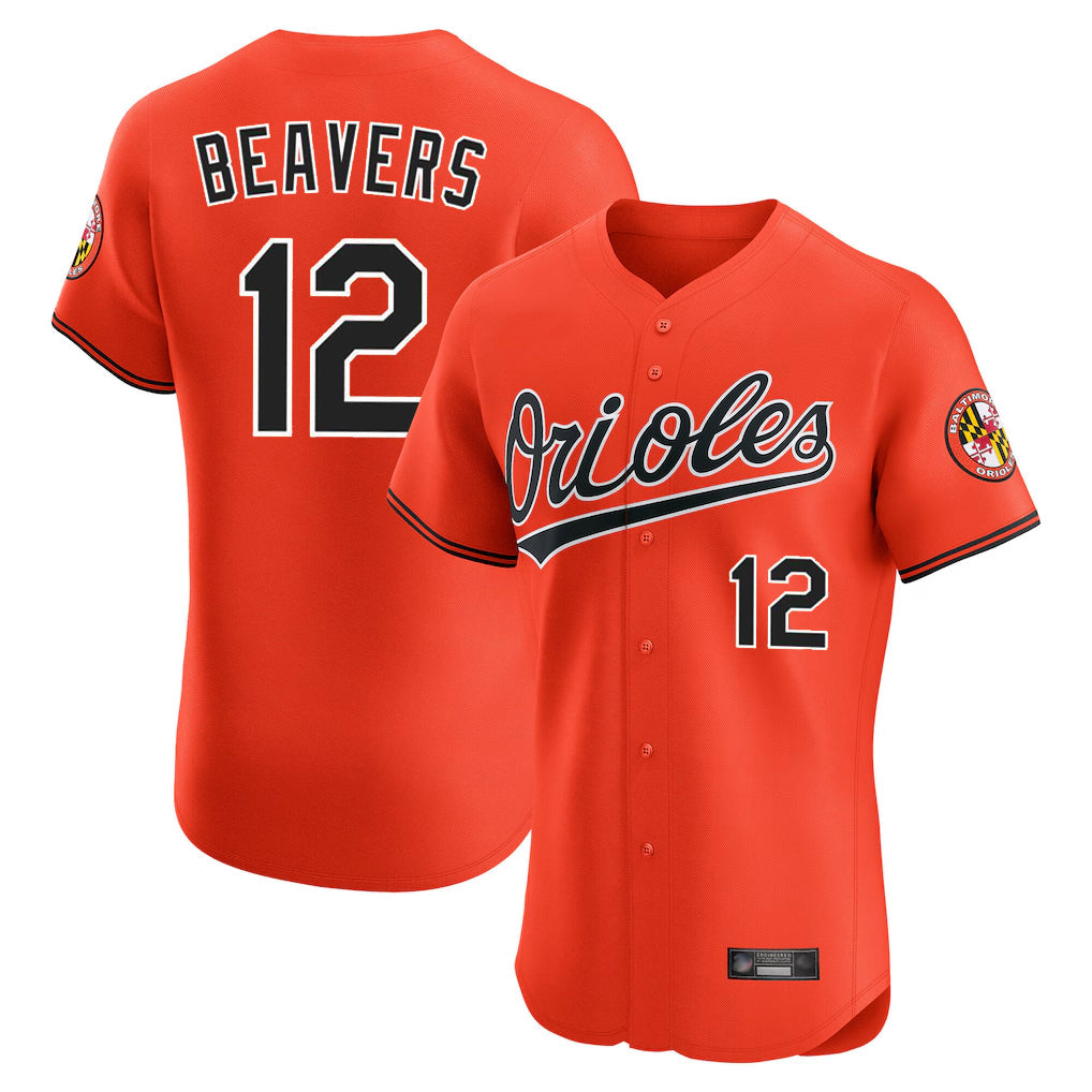 Crovyle B.Orioles #12 Dylan Beavers Player Orange Limited Elite Home Game Stitched Jerseys