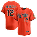 Crovyle B.Orioles #12 Dylan Beavers Player Orange Limited Home Game Stitched Jerseys