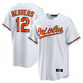 Crovyle B.Orioles #12 Dylan Beavers Player White Home Game Stitched Jerseys