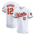 Crovyle B.Orioles #12 Dylan Beavers Player White Limited Elite Home Game Stitched Jerseys
