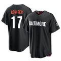 Crovyle B.Orioles #17 Colton Cowser Player Black City Connect Home Game Stitched Jerseys